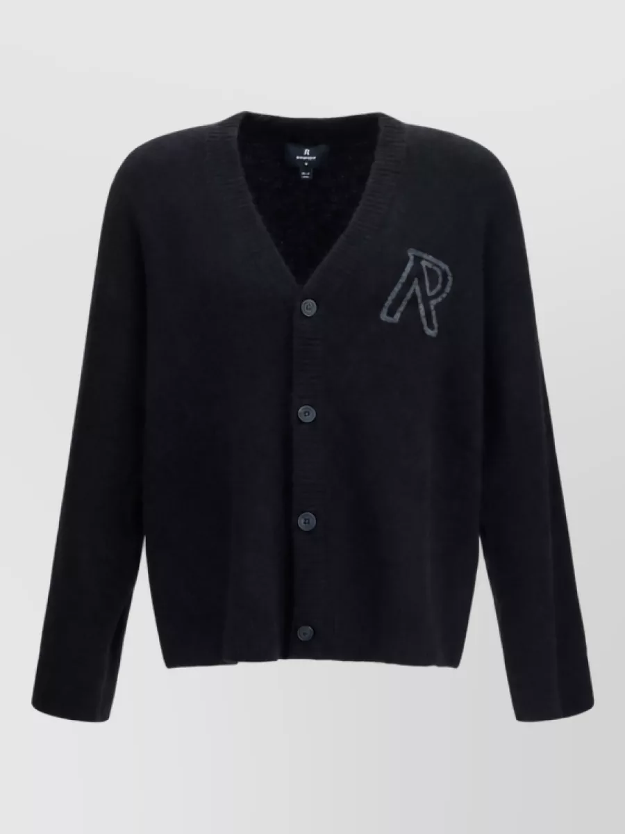 Represent alpaca wool relaxed-fit v-neck cardigan