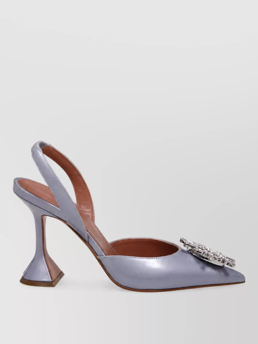 Amina Muaddi patent leather slingback mules