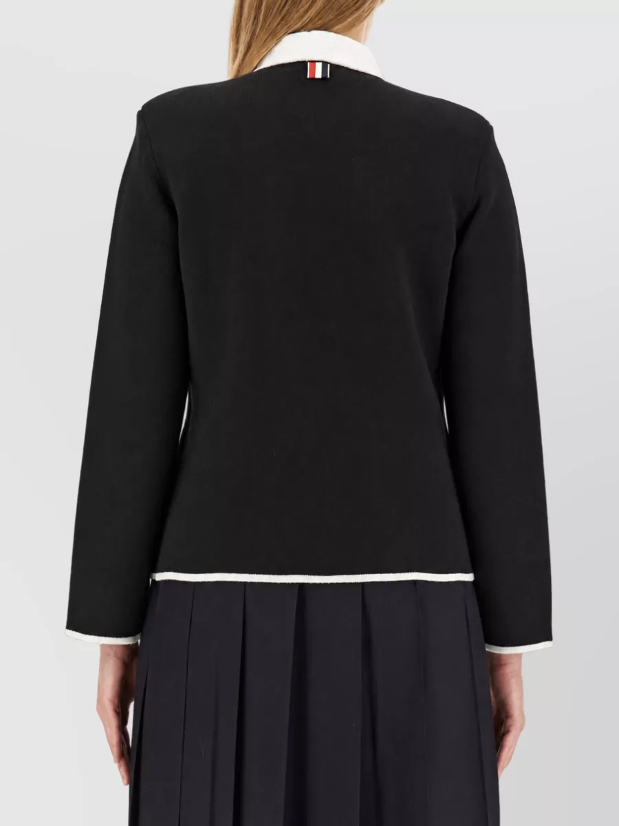 Thom Browne Single-Breasted Collarless Blazer