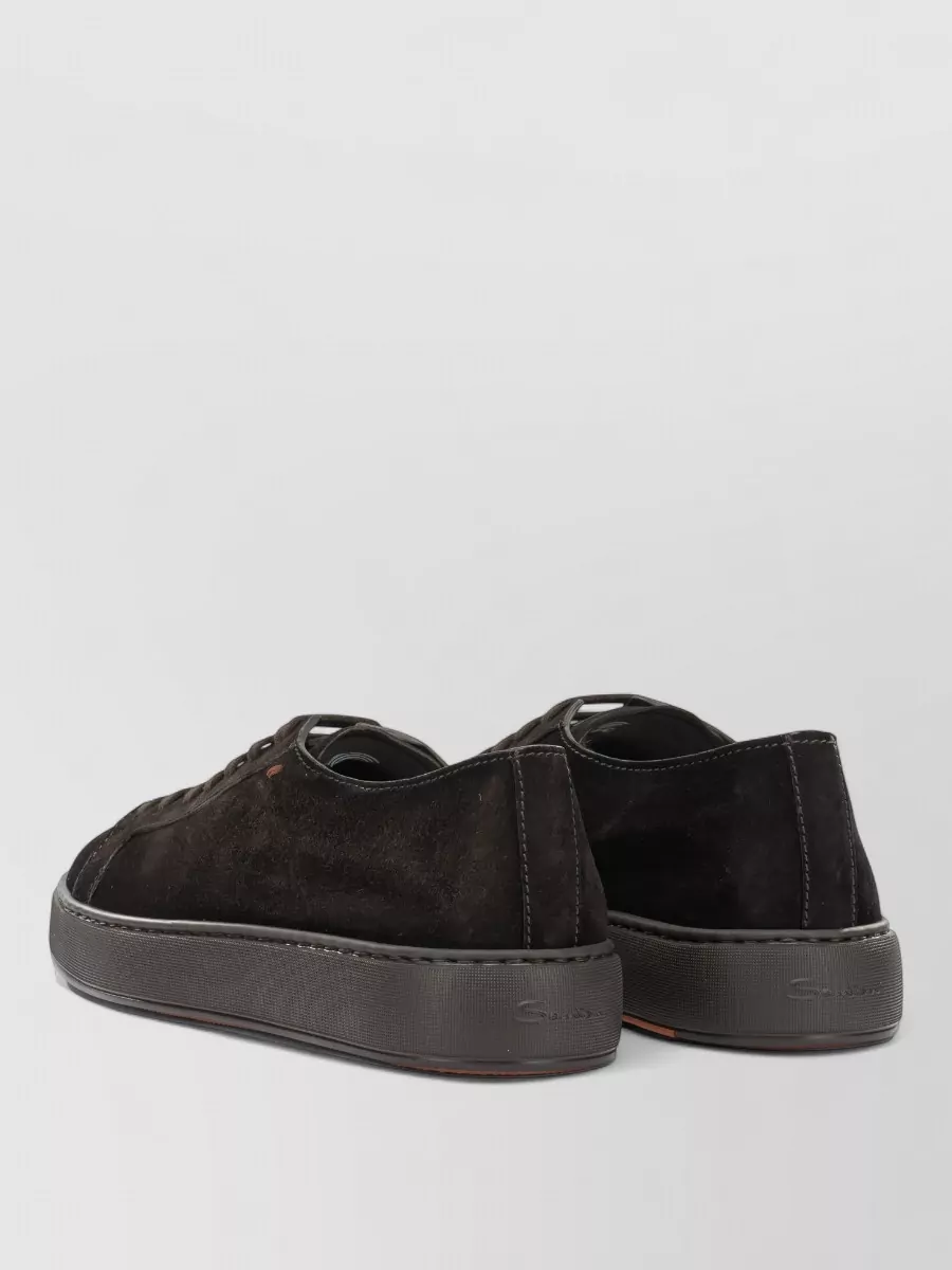 Santoni Suede Low-Top Sneakers