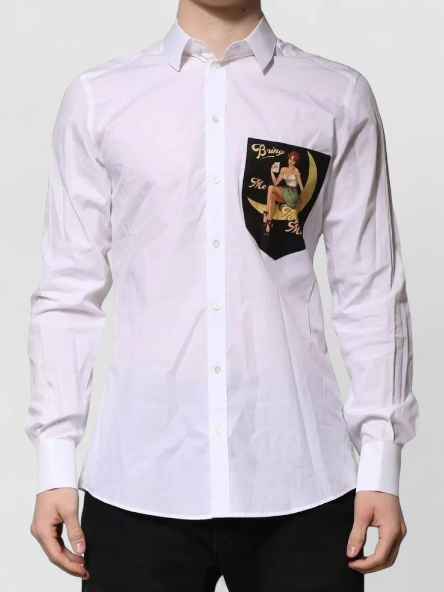 Dolce&Gabbana cotton long-sleeve printed shirt