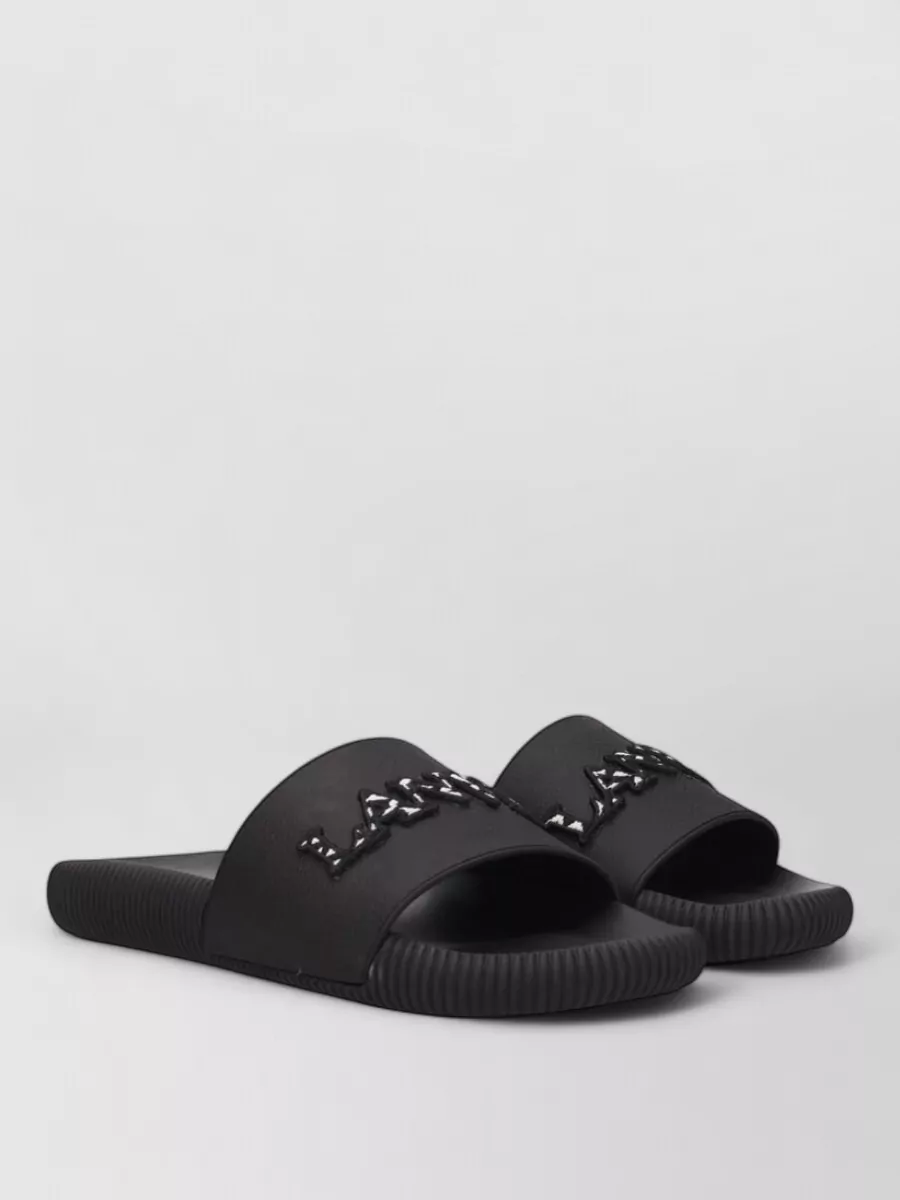 Lanvin Embellished Logo Slides