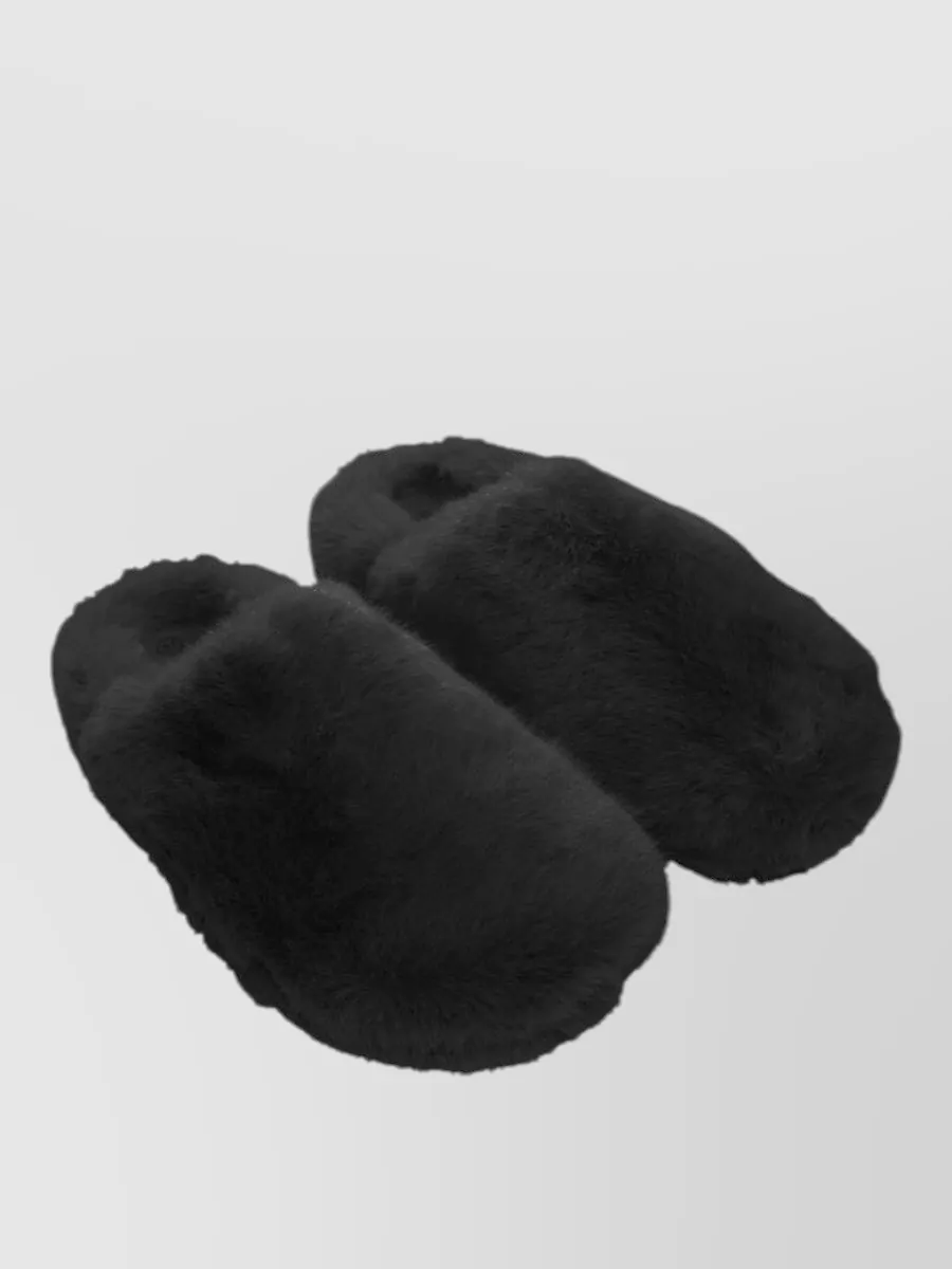 La Rose Faux Fur Slides