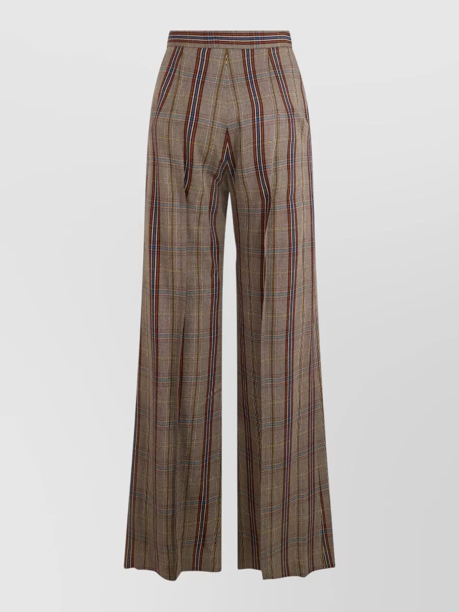 Vivienne Westwood checked high-rise wide-leg trousers