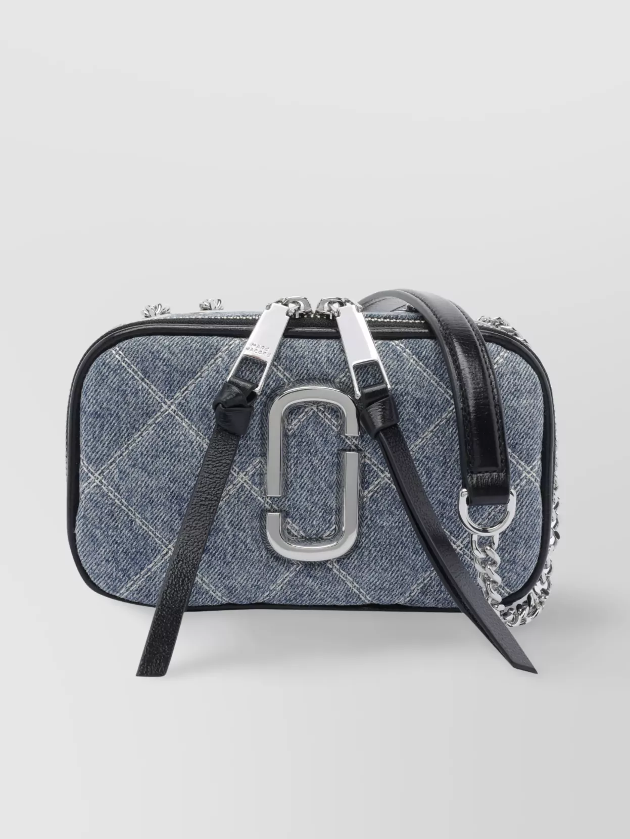 Marc Jacobs Denim Softshot Quilted Chain Strap Bag