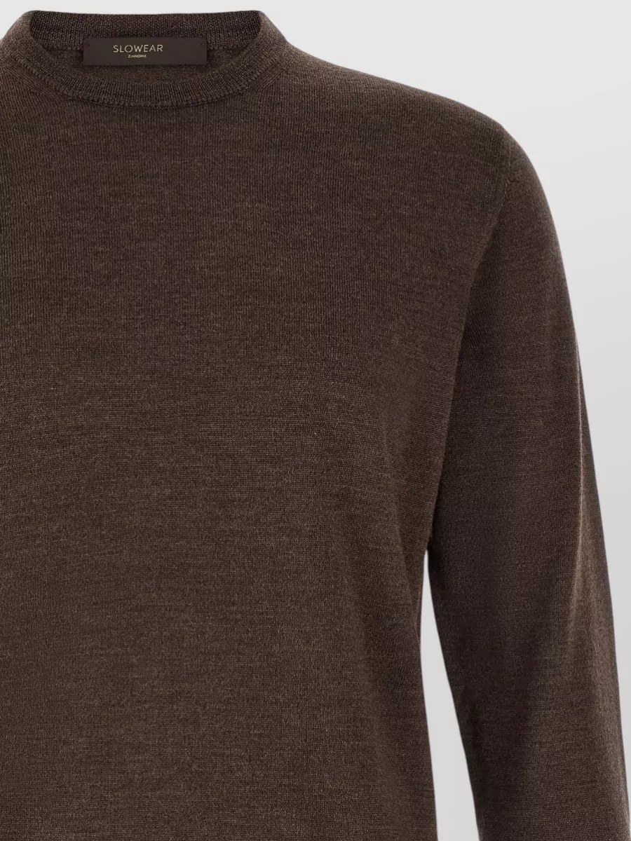 Zanone Virgin Wool Fine-Knit Crew-Neck Sweater