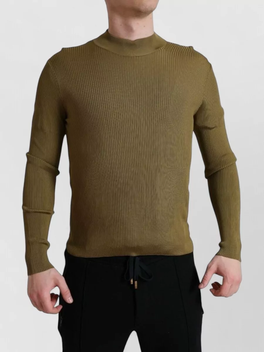 Dolce&Gabbana Viscose Ribbed Slim-Fit Crewneck Sweater