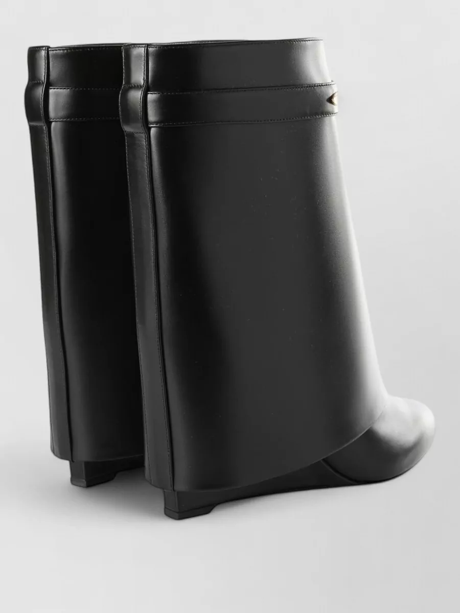 Givenchy Leather Shark Pinch Wedge Ankle Boots