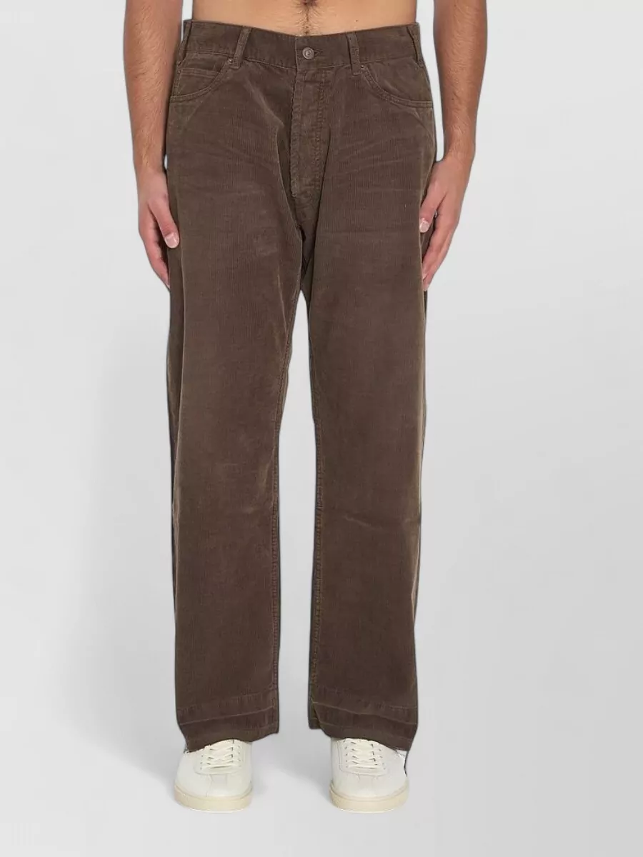 Celine cotton corduroy low-rise straight-leg jeans