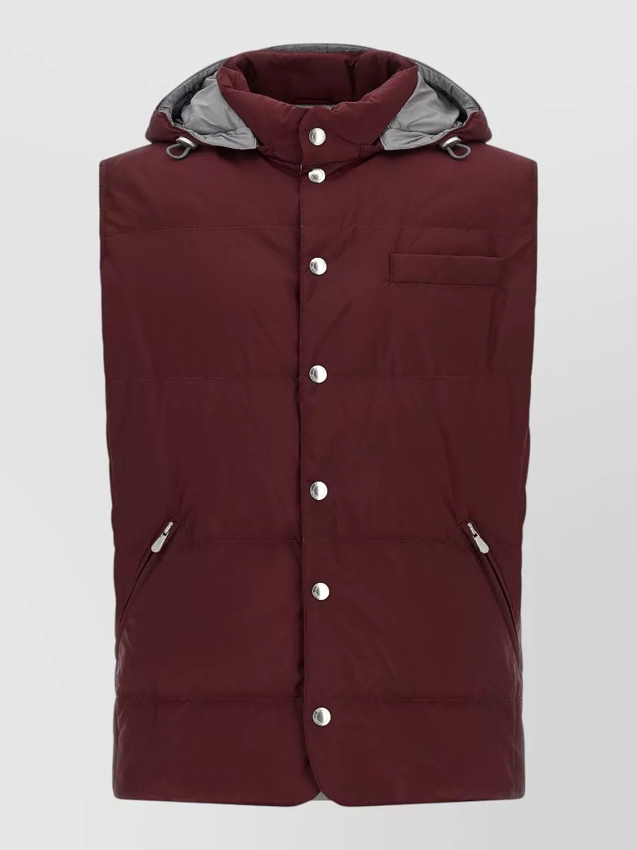 Brunello Cucinelli Padded Hooded Sleeveless Gilet