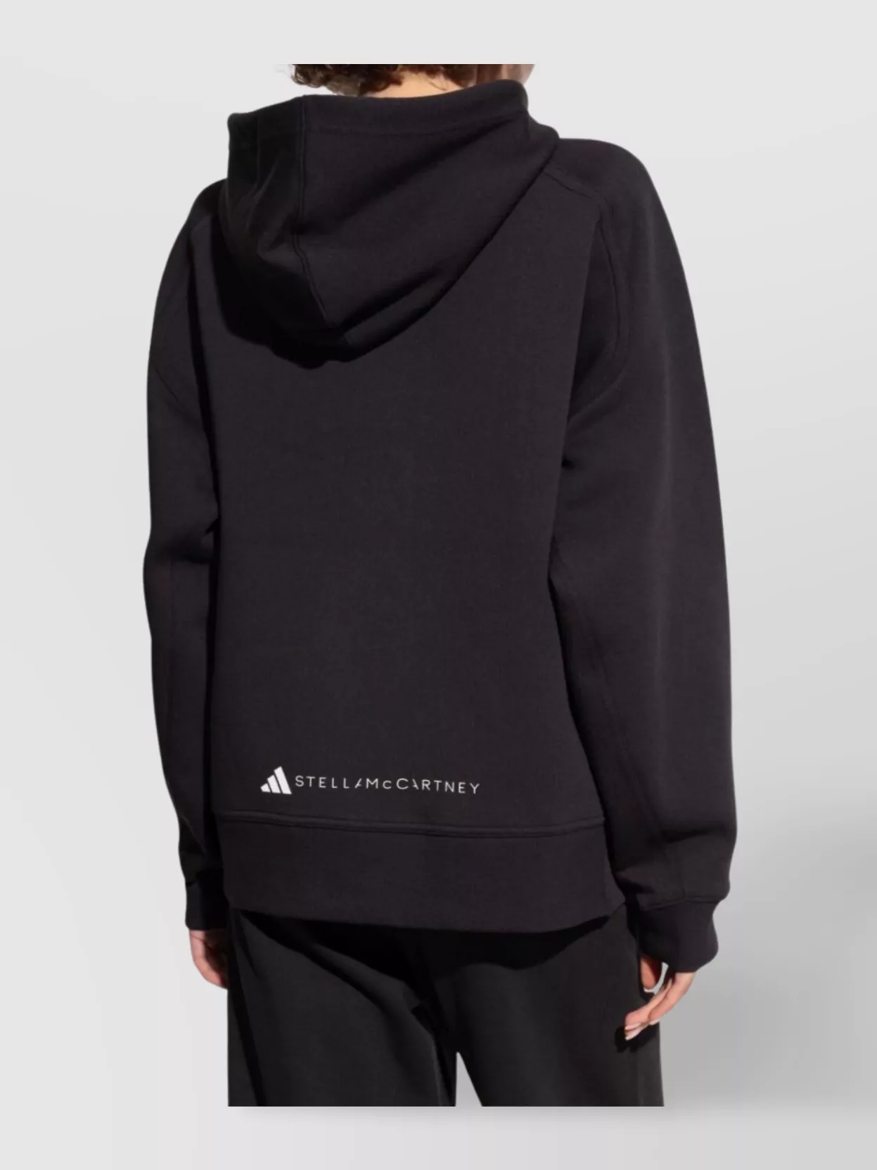Adidas By Stella Mccartney Organic Cotton Logo Hoodie With Kangaroo Pocket