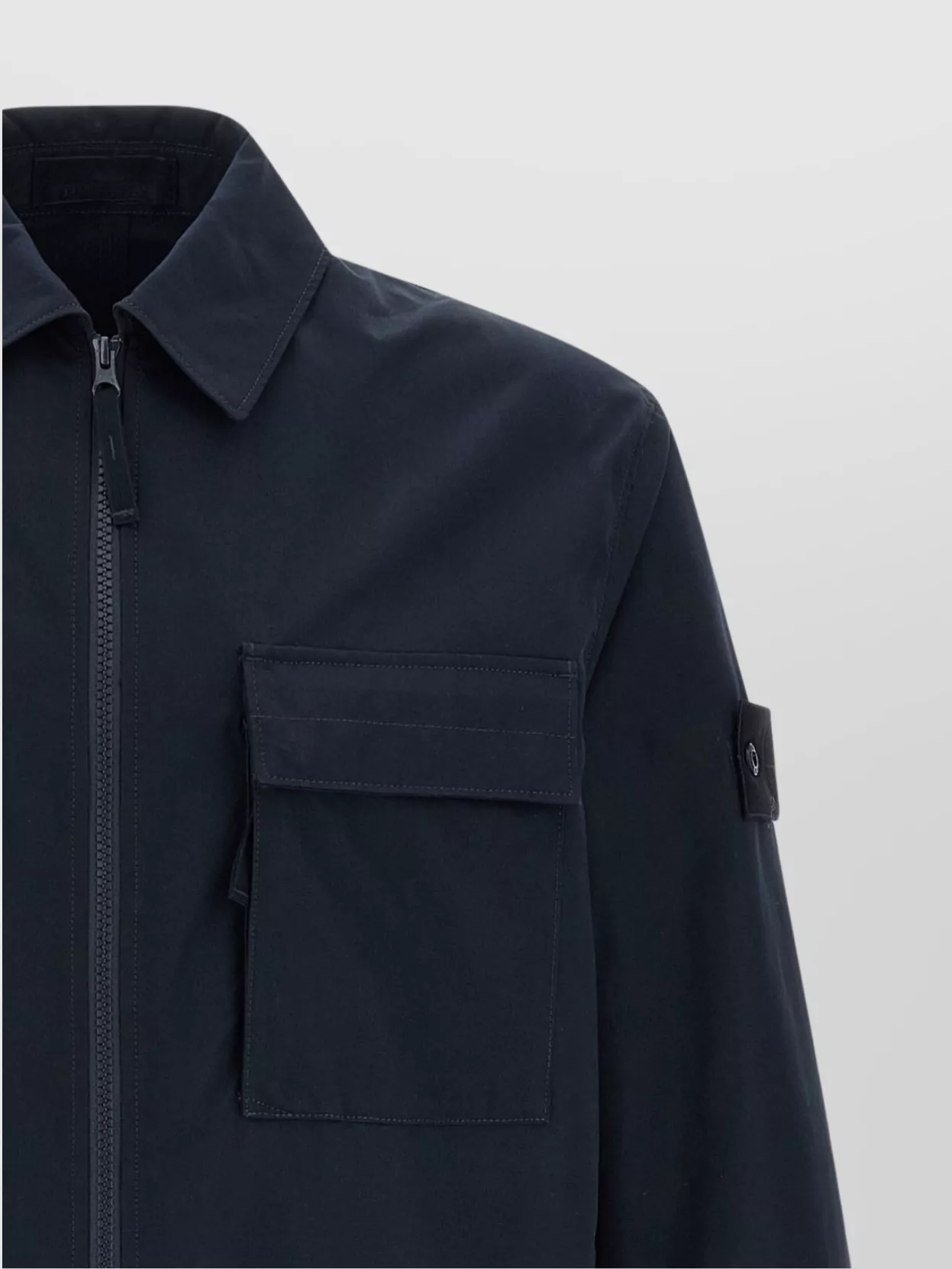 Stone Island Overshirt Ghost With Chest Pocket And Long Sleeves