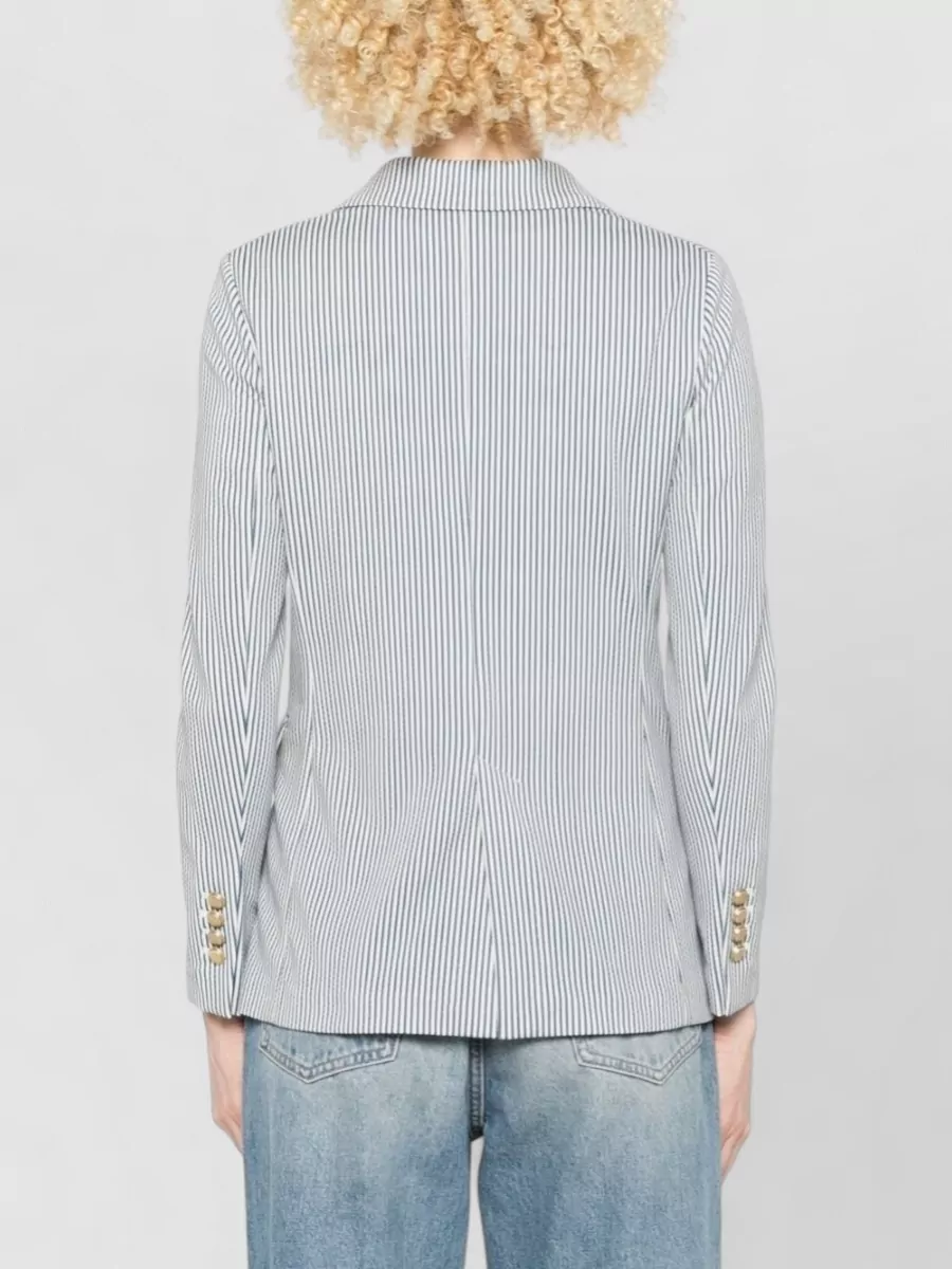 Circolo 1901 Striped Double-Breasted Blazer