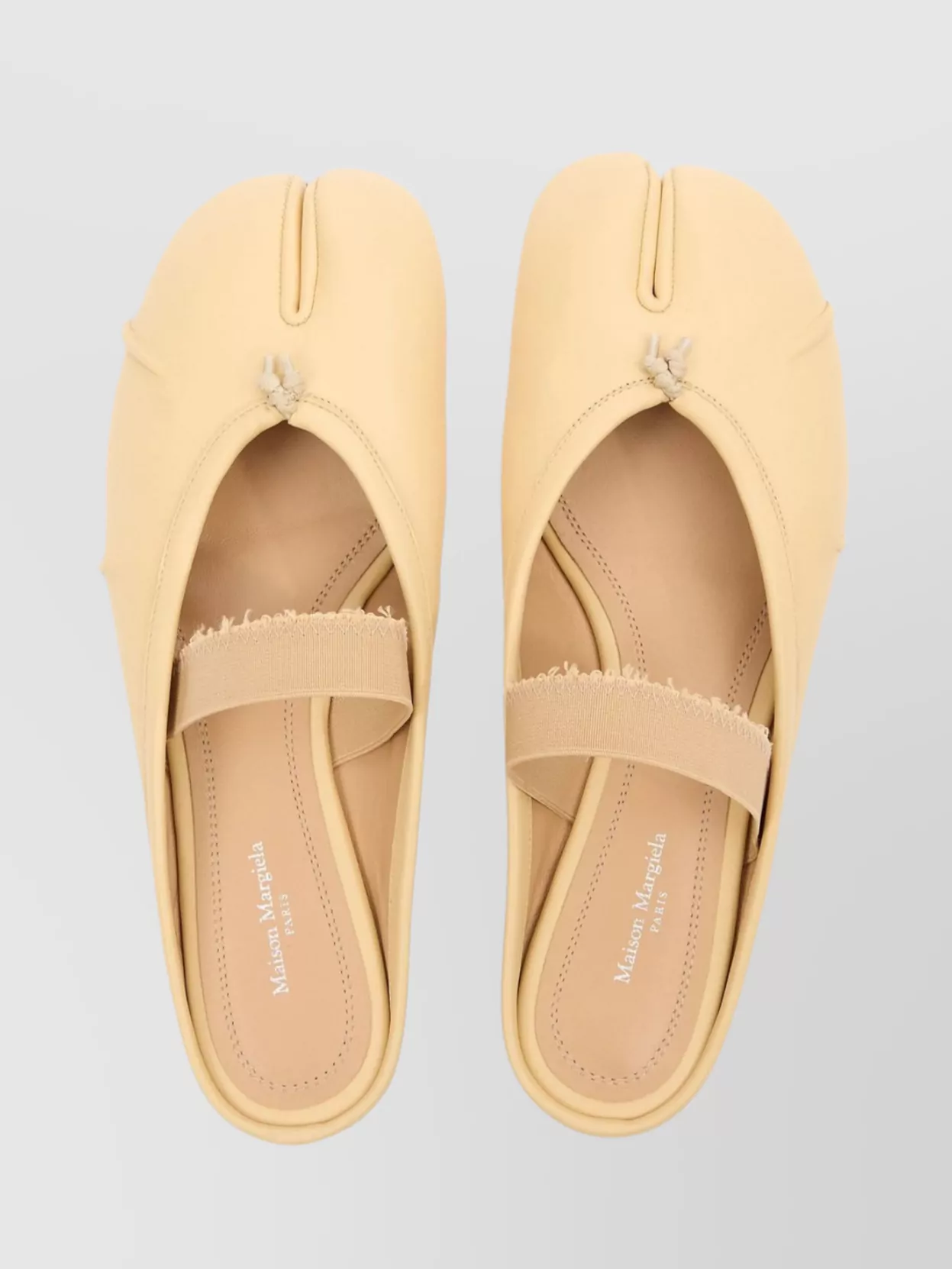 Maison Margiela Womens Tabi Split-toe Band Leather Ballet Flats