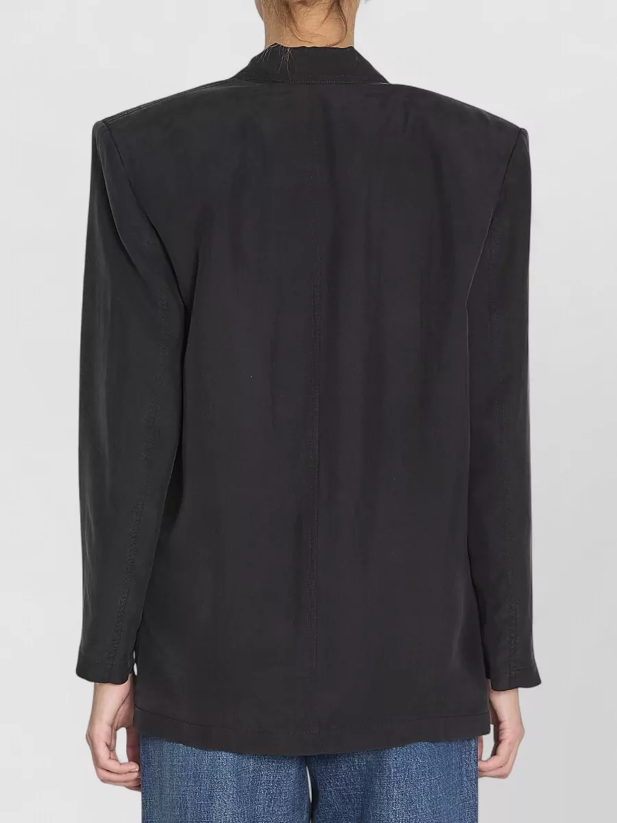 Saint Laurent Habutai Silk Tailored Longline Jacket