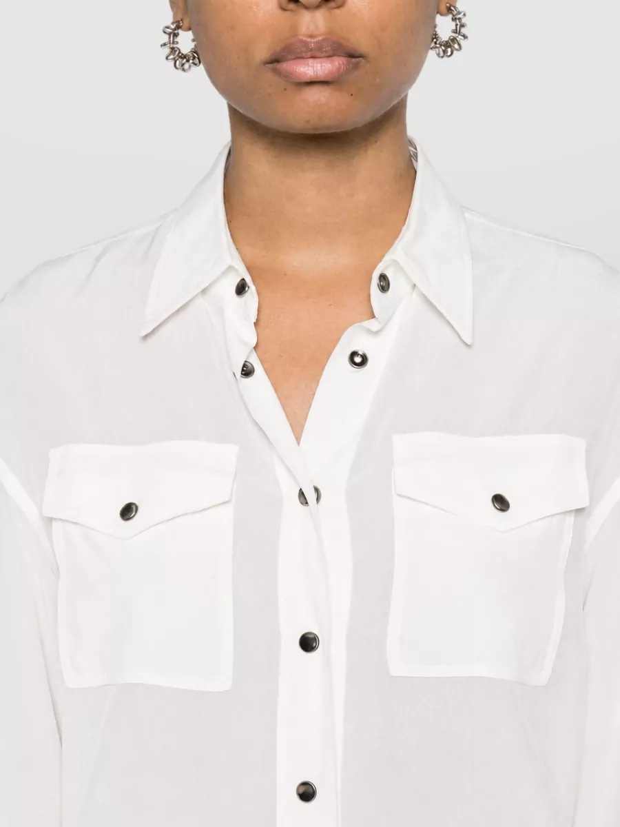 Brunello Cucinelli Silk Long Sleeve Shirt