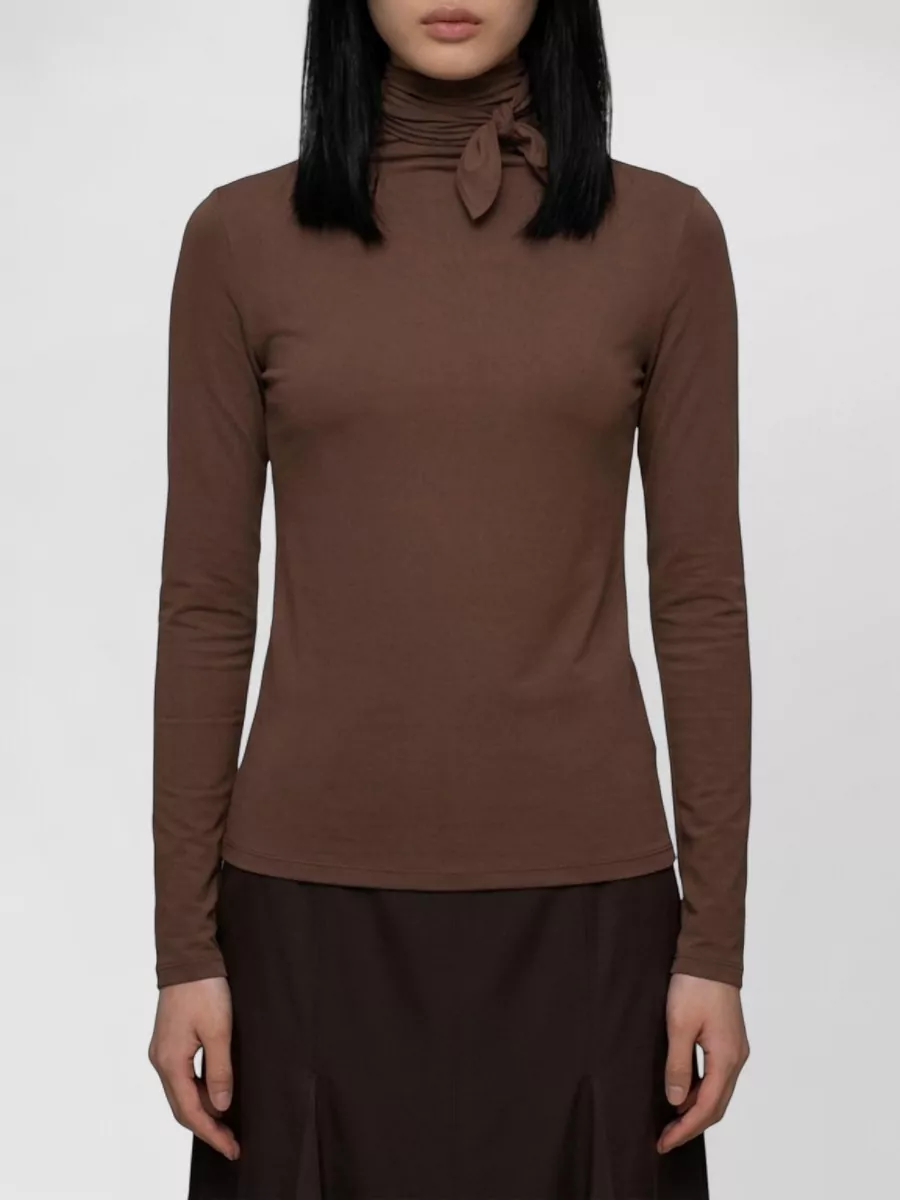 Lemaire mesh jersey long-sleeve ballerina scarf top