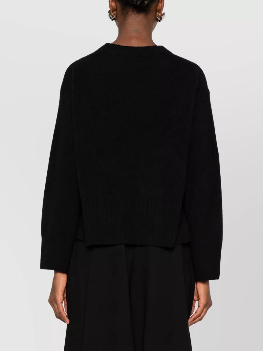 Ct Plage Fine-Knit Ribbed Wool Crewneck Sweater