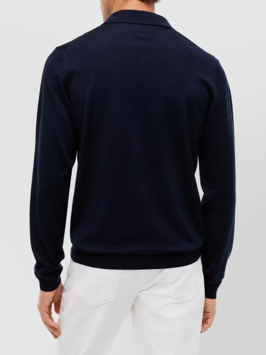 Tommy Hilfiger Merino Wool Long-Sleeve Polo Jumper