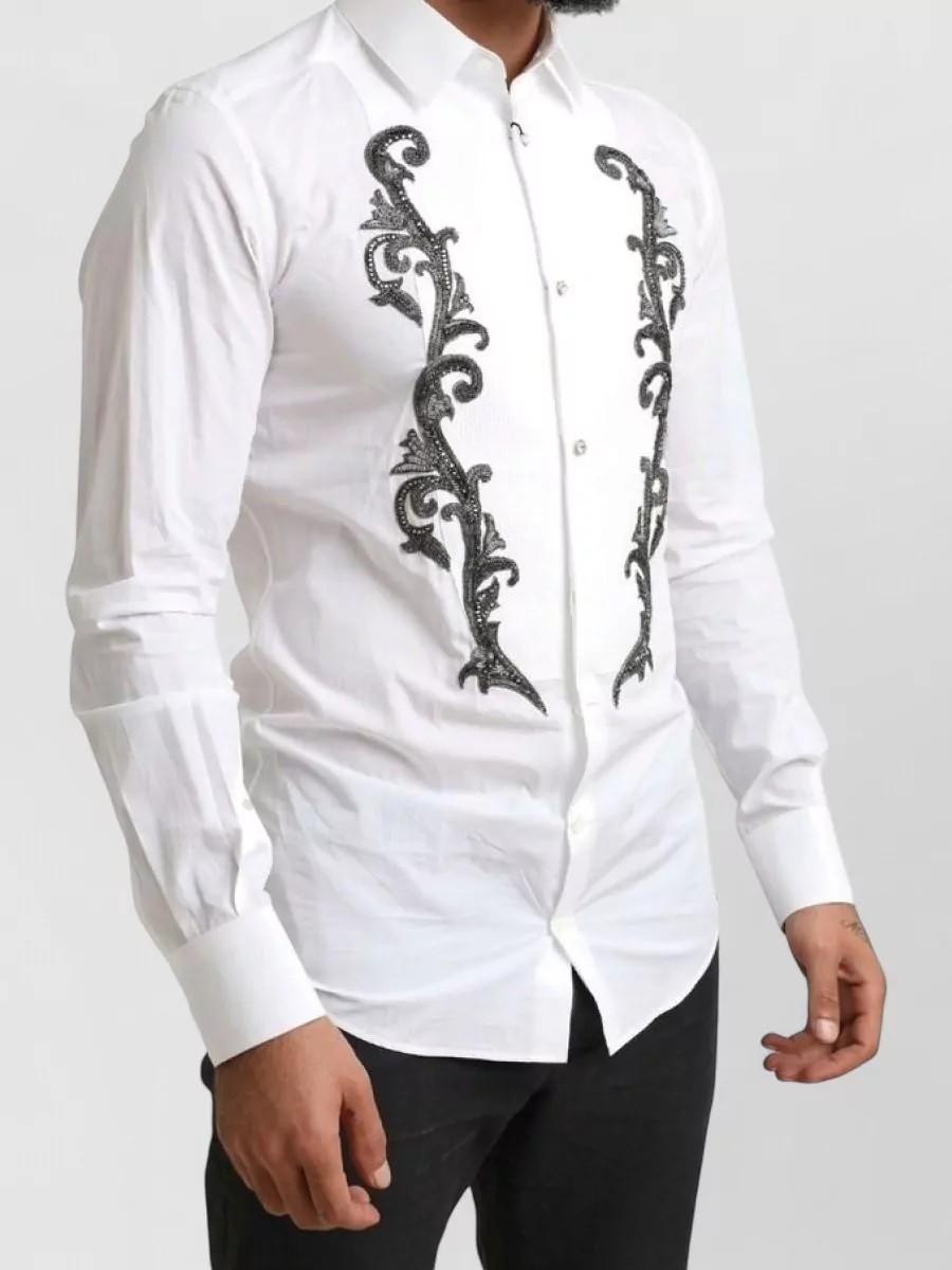Dolce&Gabbana Cotton Slim-Fit Baroque Shirt