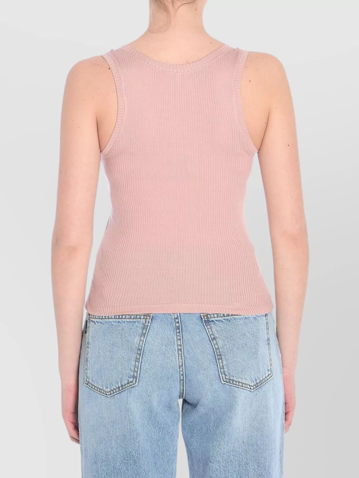 Loewe Anagram Ribbed Scoop Neck Tank Top