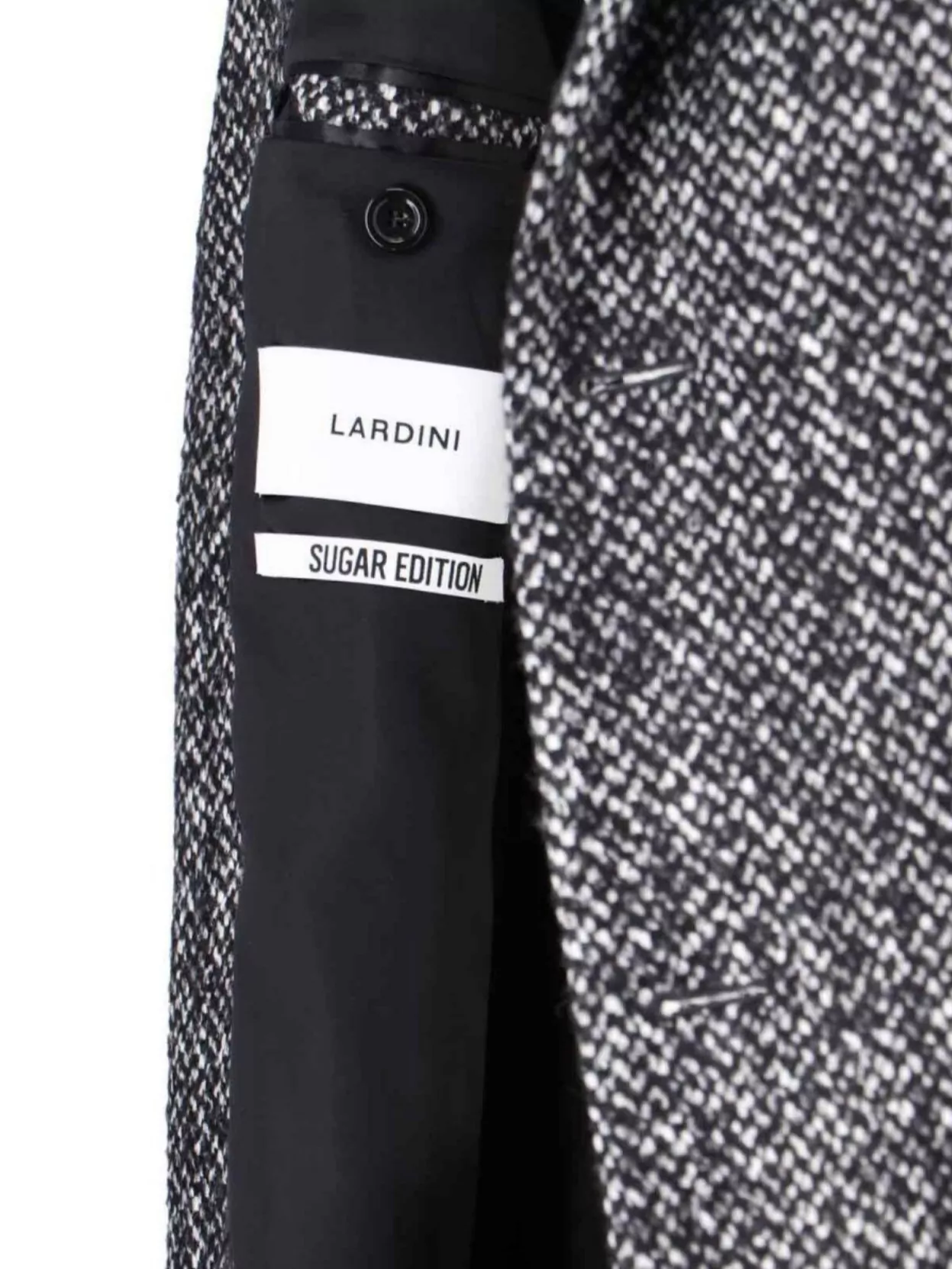 Lardini Longline Textured Fabric Notched Lapel Jacket