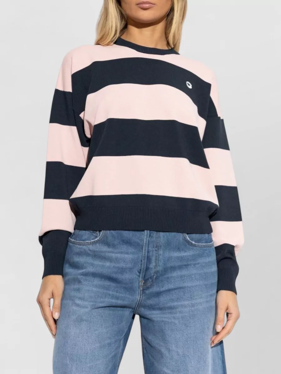 Coperni Striped Logo-Print Long-Sleeve Sweatshirt