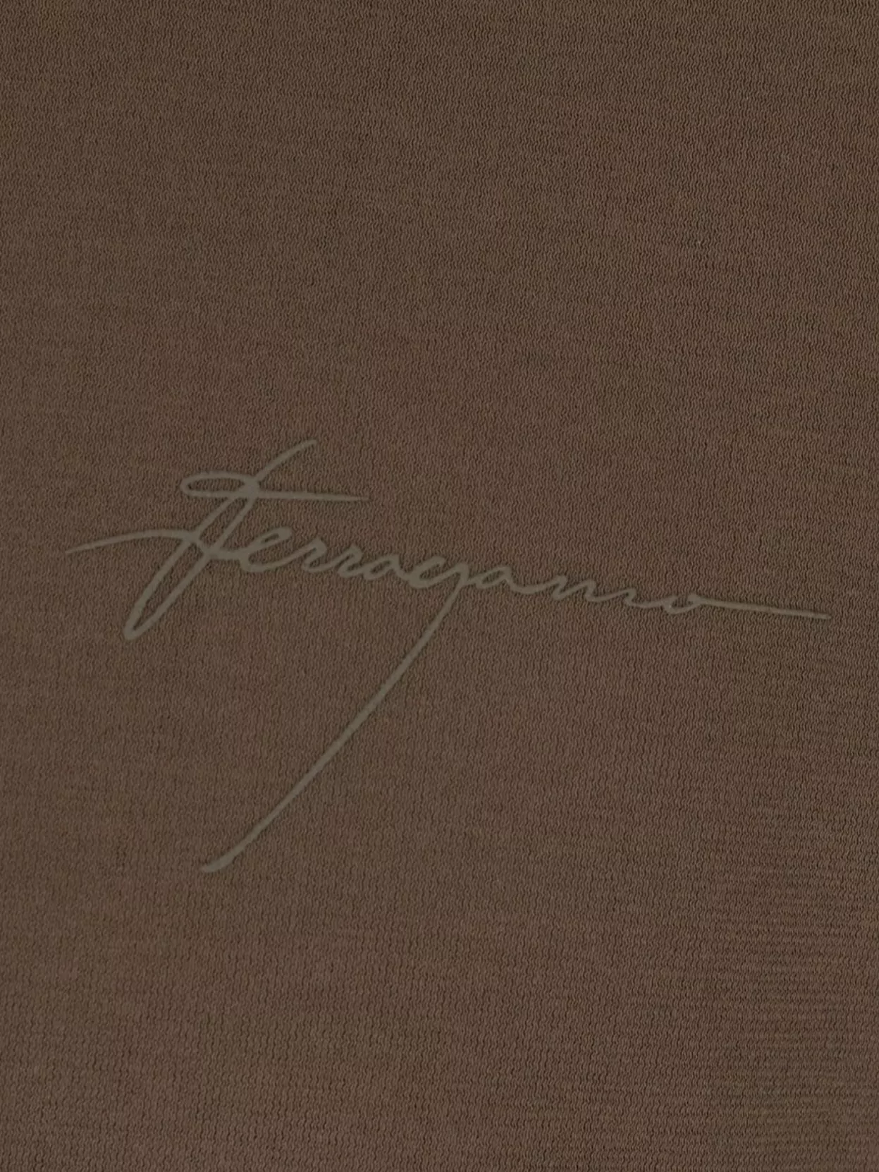 Ferragamo Signature Cotton Polo Shirt In Brown