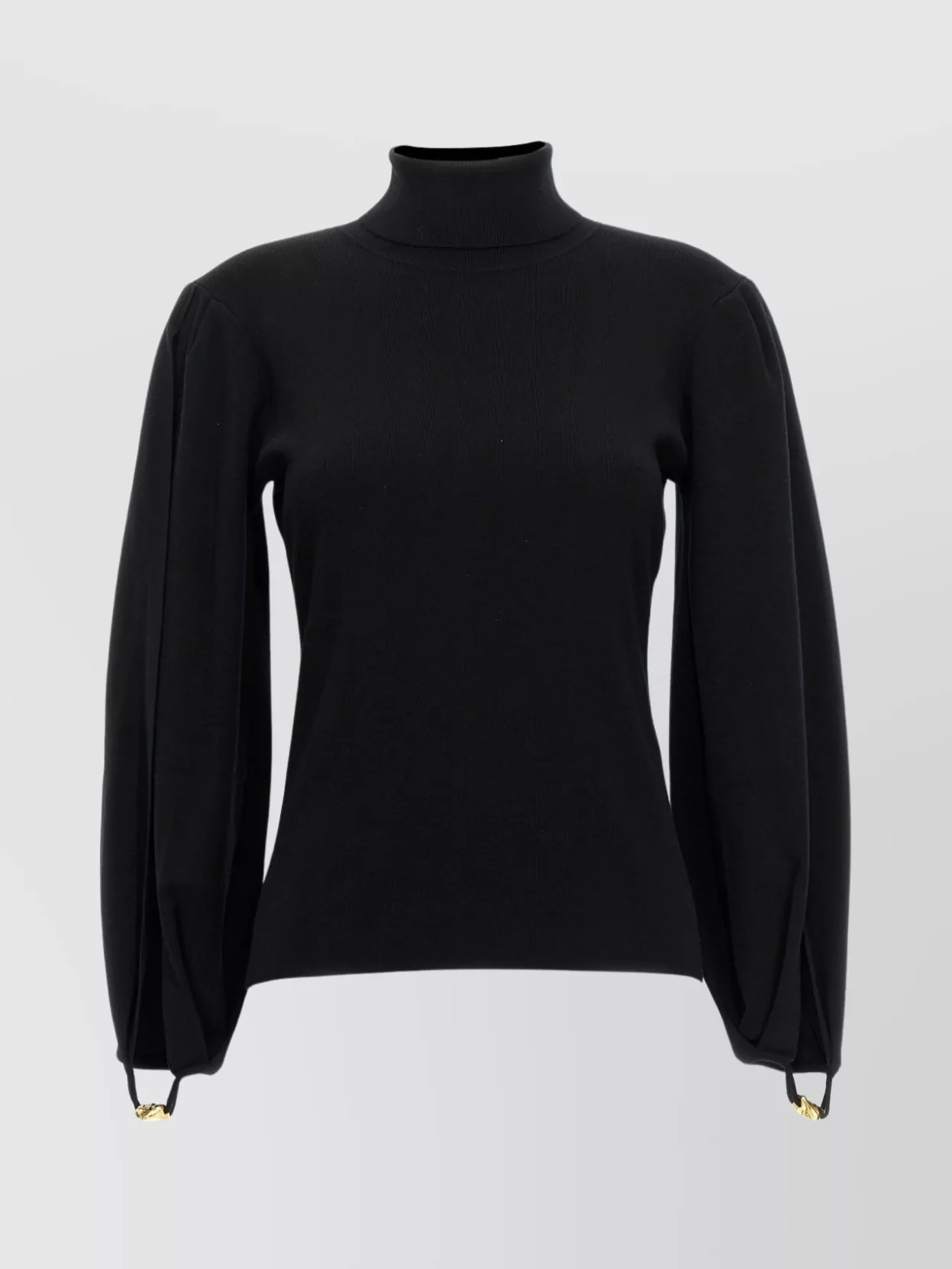 Chloé Sweater Slit Arms Gold Buttons In Black