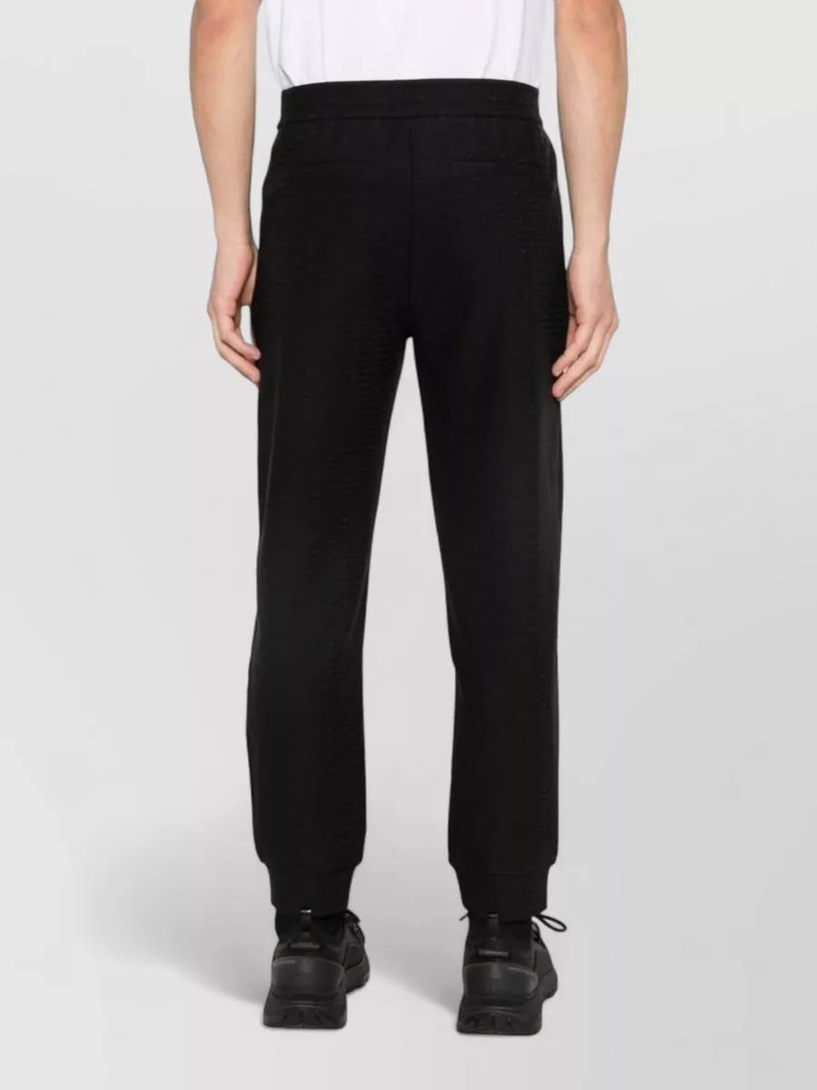 Emporio Armani Cotton Blend Sweatpants Textured Style Pockets