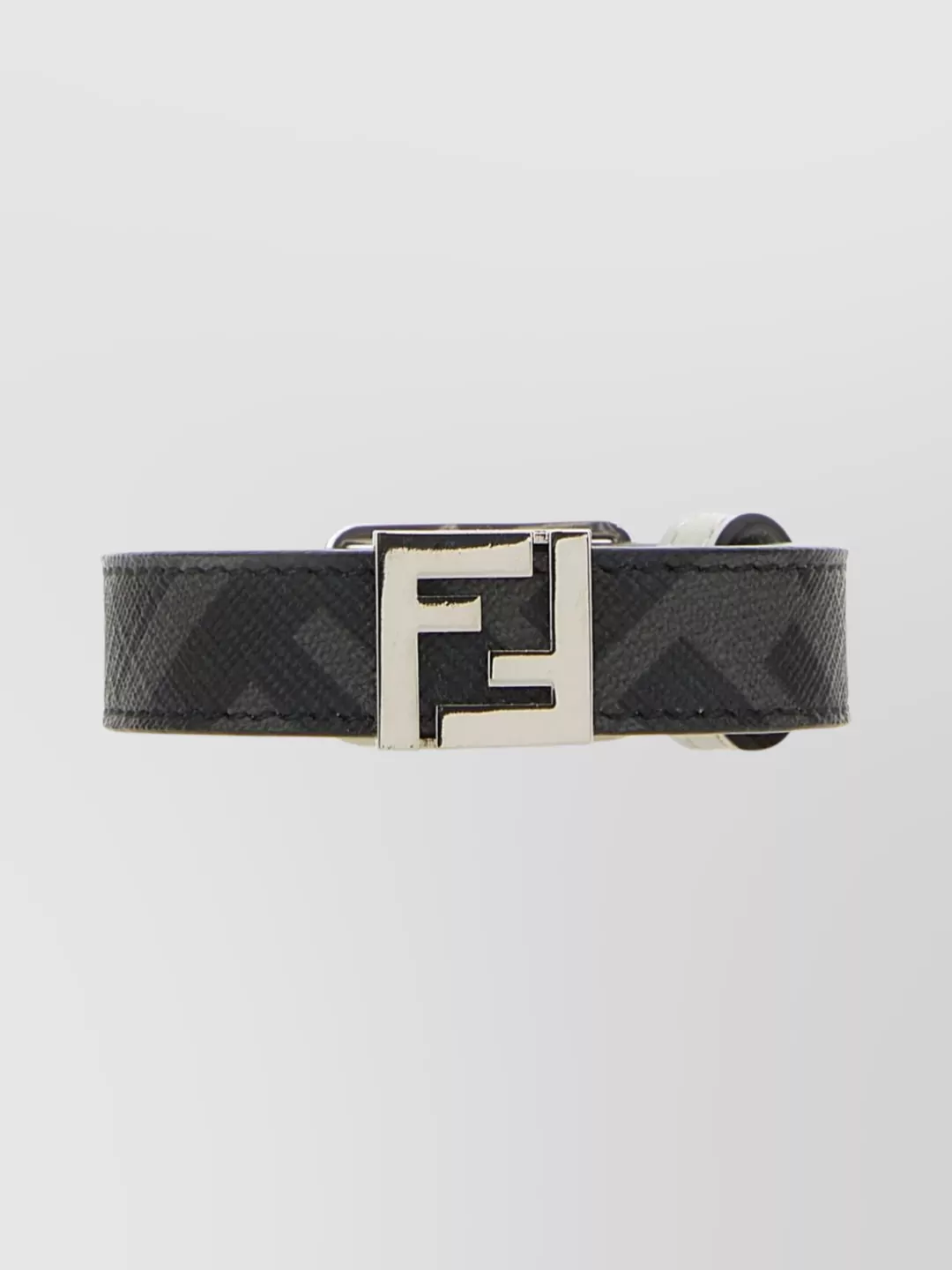 Shop Fendi Monogram Fabric Bracelet Two-tone Design