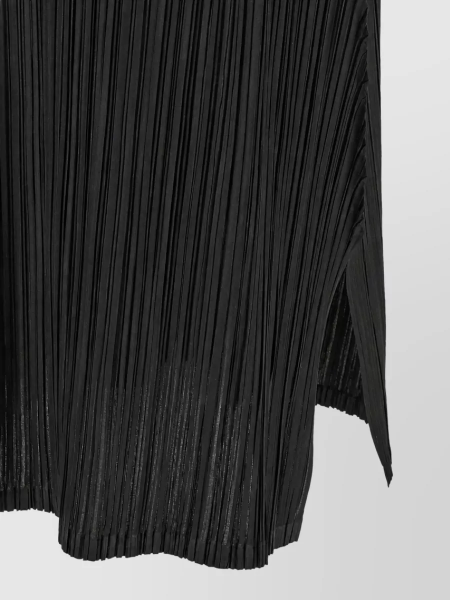 Pleats Please Issey Miyake Pleated Sleeveless High-Neck Maxi Dress