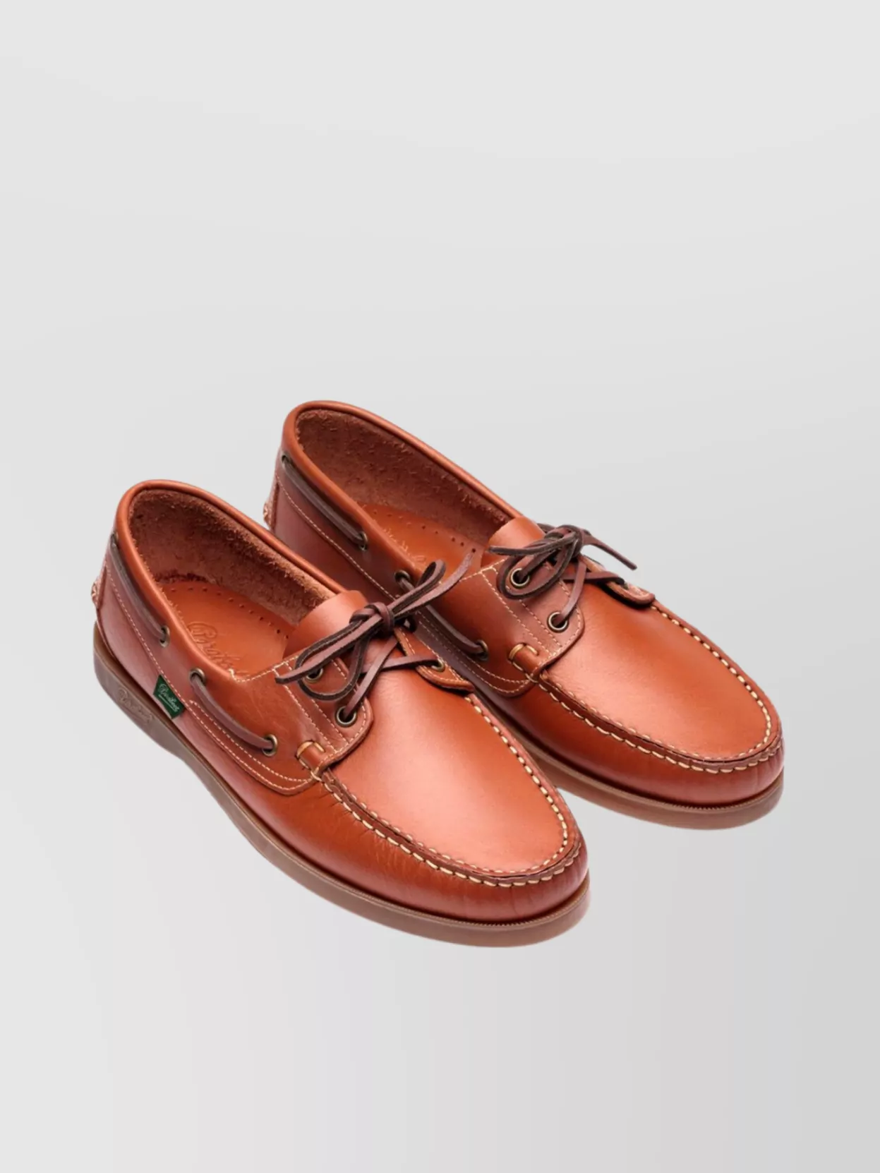 Paraboot Barth boat shoes featuring contrast stitching | The