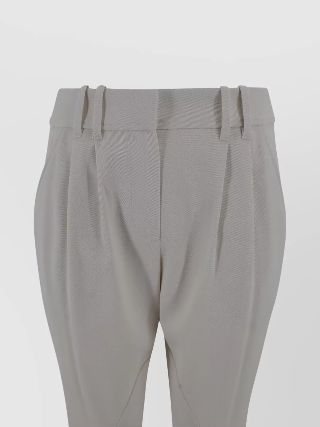 Brunello Cucinelli Equestrian Trousers Featuring Embellishments In Gray