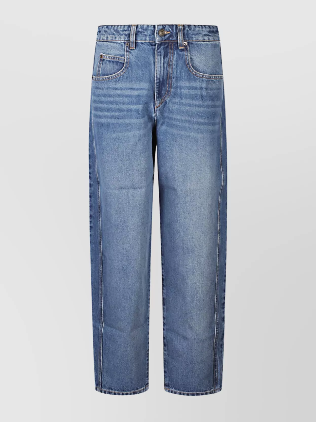 Isabel Marant Five-pocket Denim Trousers Featuring Belt Loops In Blue