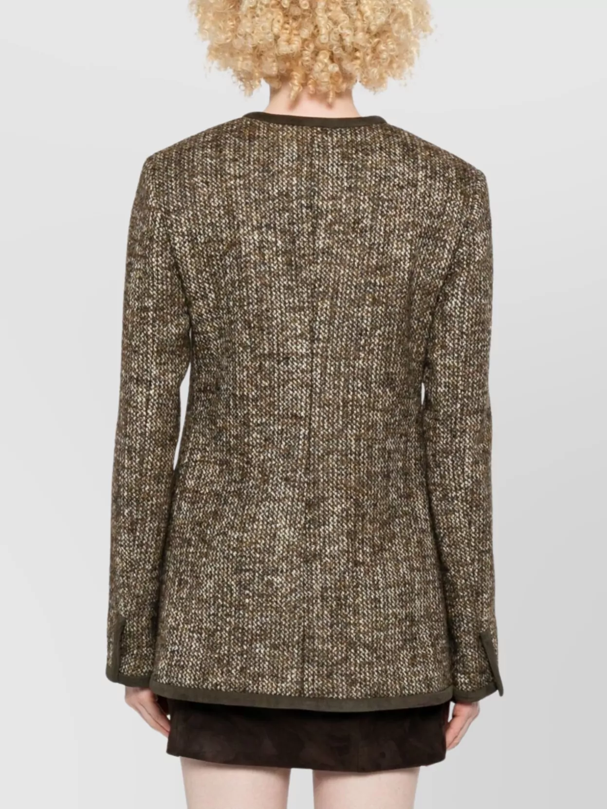 Golden Goose Textured Wool Blend Outerwear Jacket In Brown