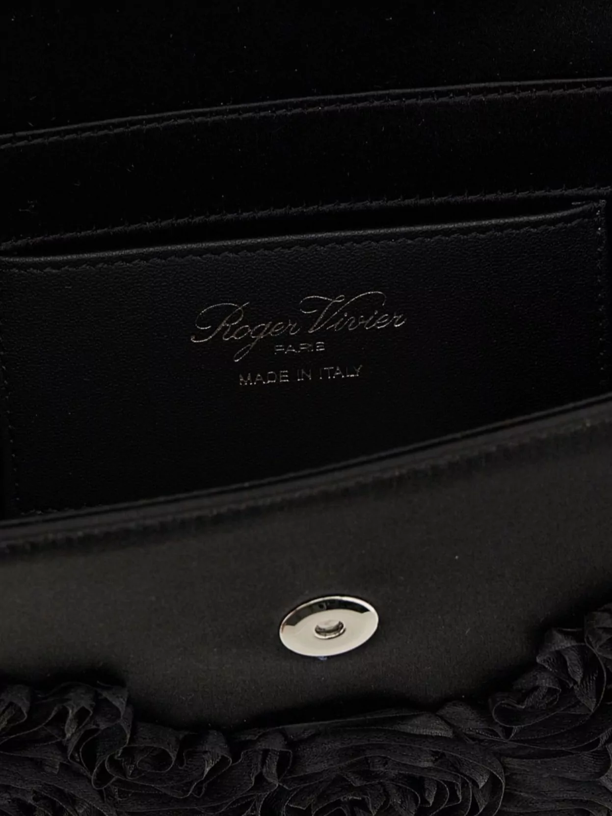 Roger Vivier Floral Envelope Clutch Crystal Buckle