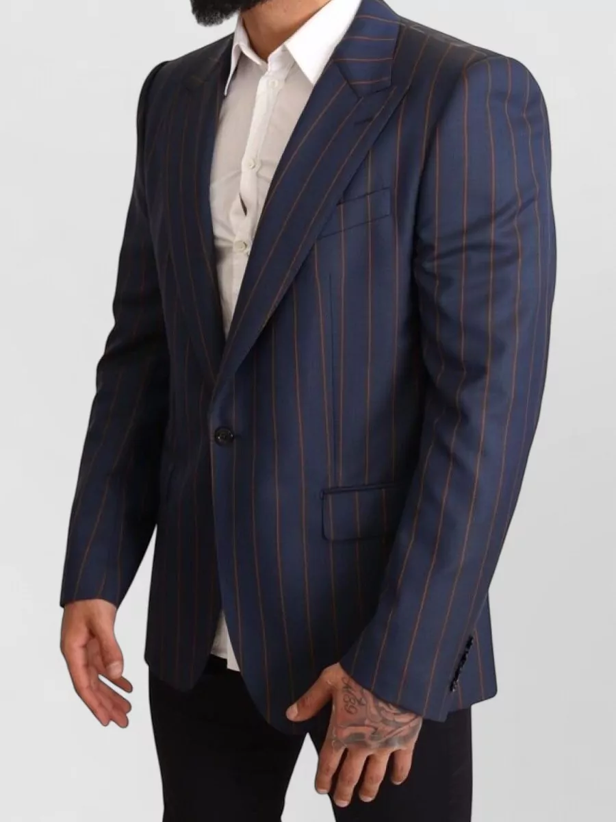 Dolce&Gabbana Wool Striped Slim-Fit Blazer