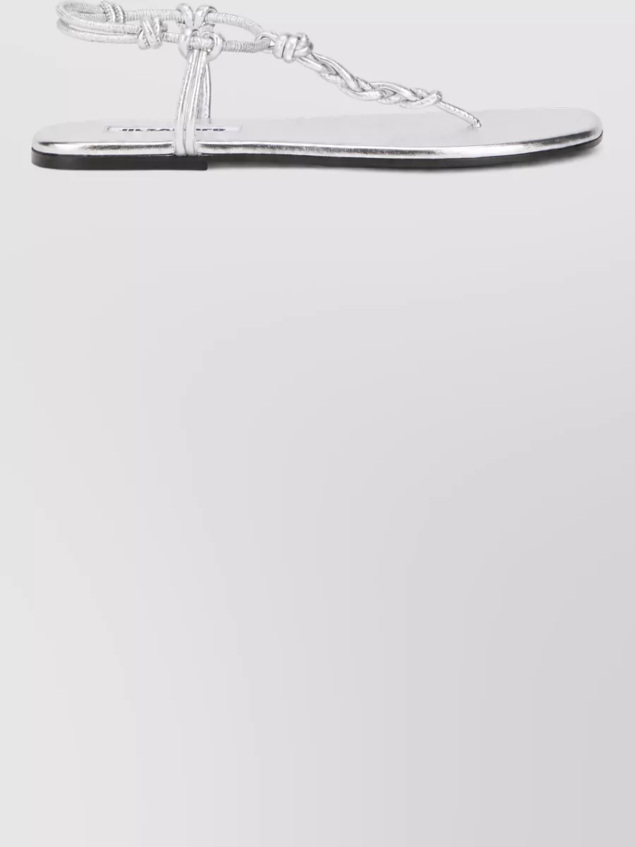 Jil Sander Leather Flat Sandals