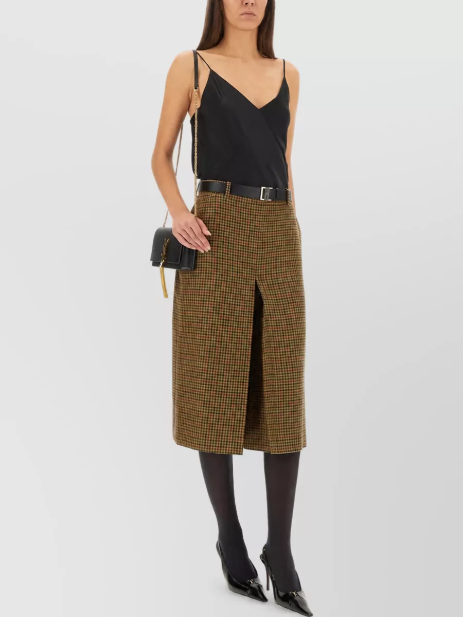 Saint Laurent Wool Fitted Skirt
