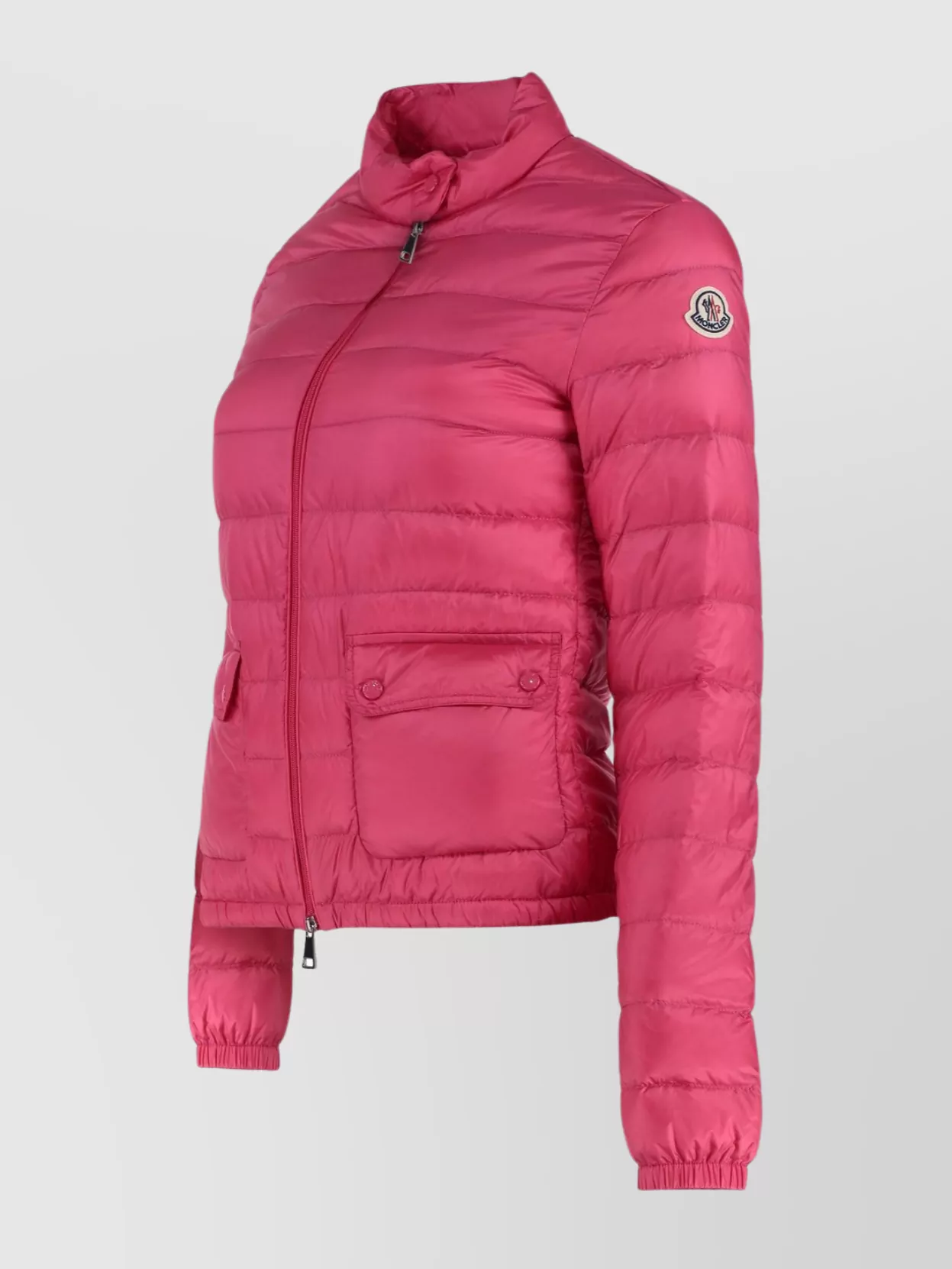 Moncler Full Zip Down Jacket With Quilted Design