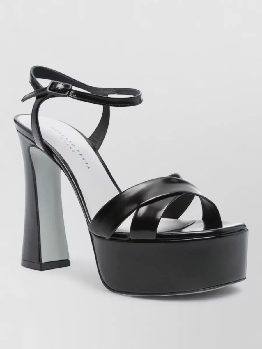 Roberto Festa leather ankle-strap block-heel pumps