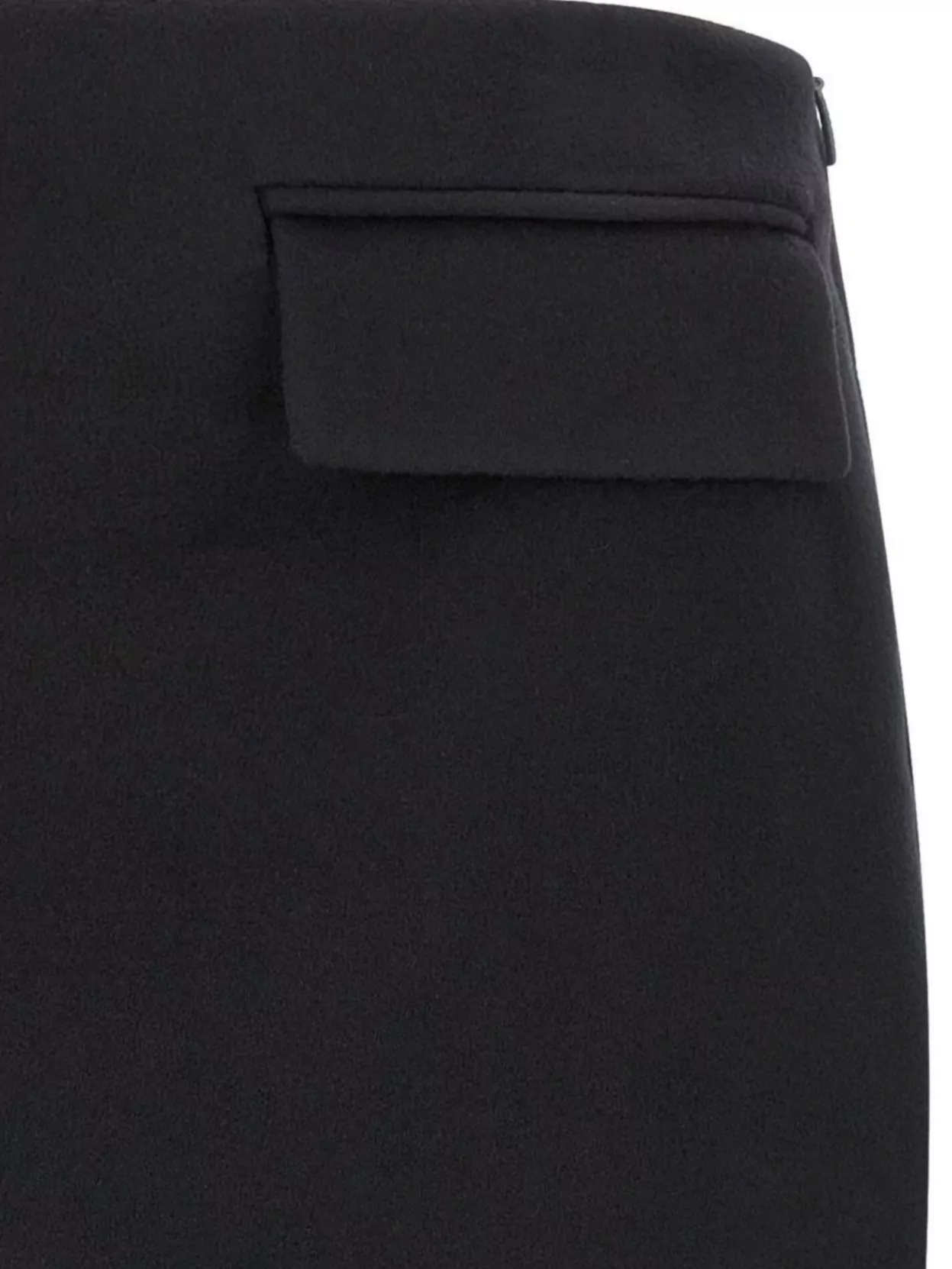 Ferragamo Cashmere Wool Skirt With Pockets And Darts In Black