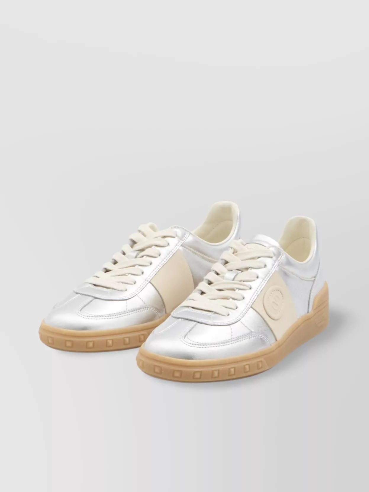 Valentino Garavani Village High-Top Sneakers With Unique Leather Imperfections