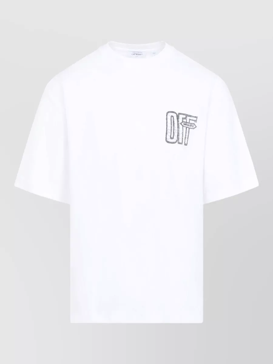 Off-White Cotton Motion Arrow Skate Short-Sleeve T-Shirt