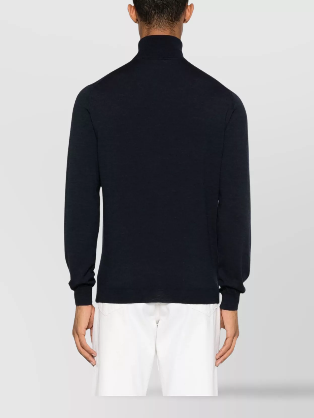 Zanone Ribbed Turtleneck Sweater Long Sleeves