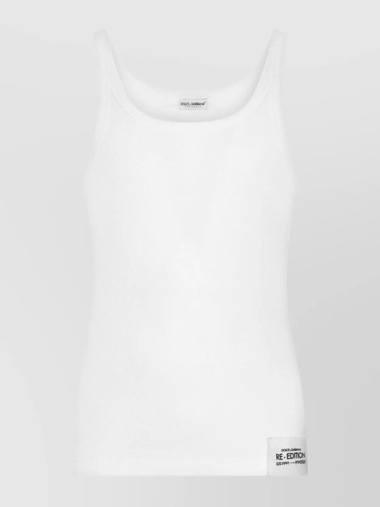 Dolce&Gabbana Ribbed Texture Sleeveless Tank Top
