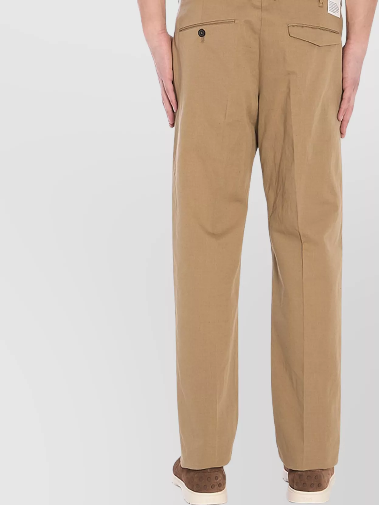Pt Torino Straight Leg Trousers In Cotton And Linen