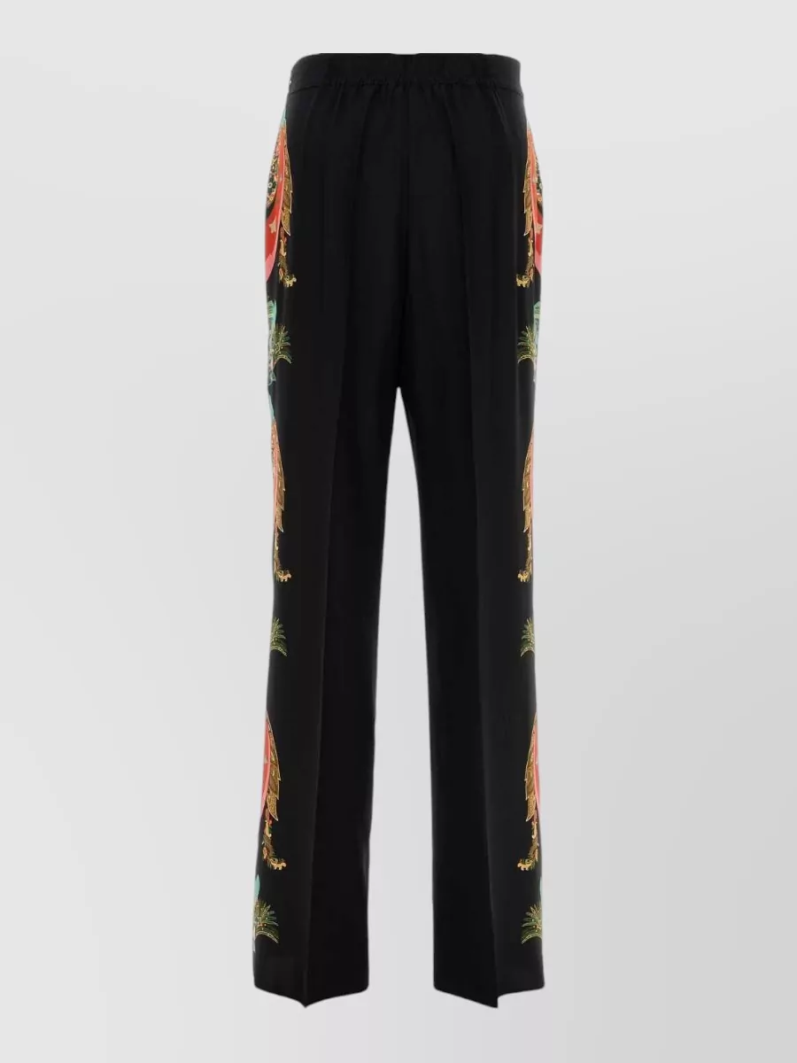 Etro Silk Wide-Leg Trousers