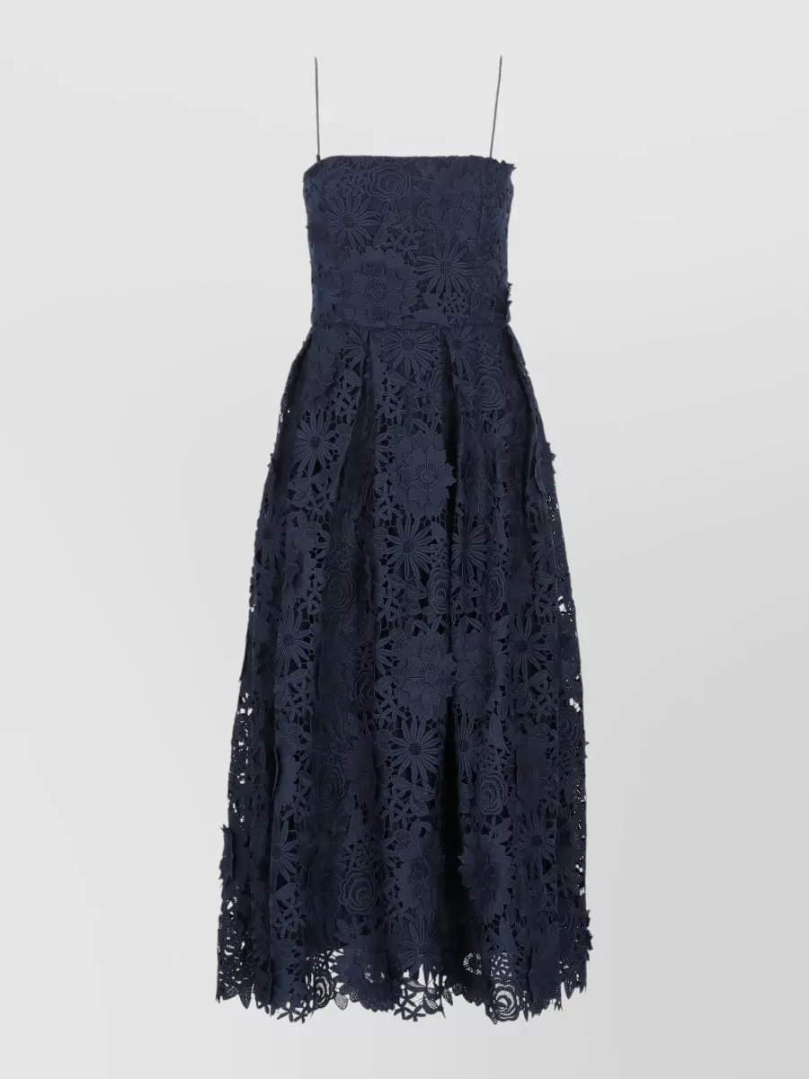 Rotate lace strapless floral midi dress